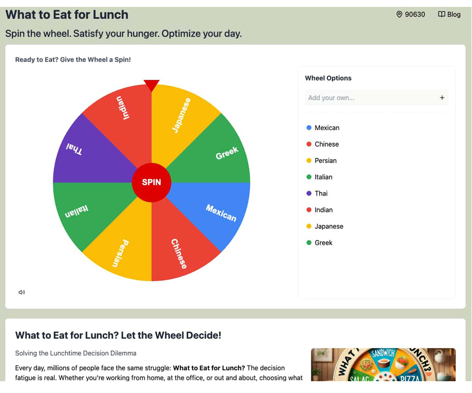 What to Eat for Lunch